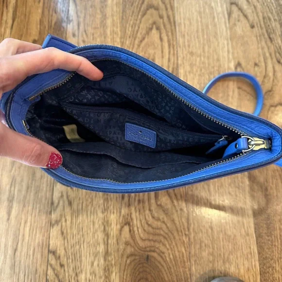 Kate Spade Periwinkle and Navy Crossbody Bag with Tassle - Picture 3 of 5
